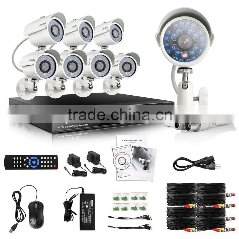 Zmodo CCTV system 960H 8CH DVR+8 Cameras kit & 700tvl camera
