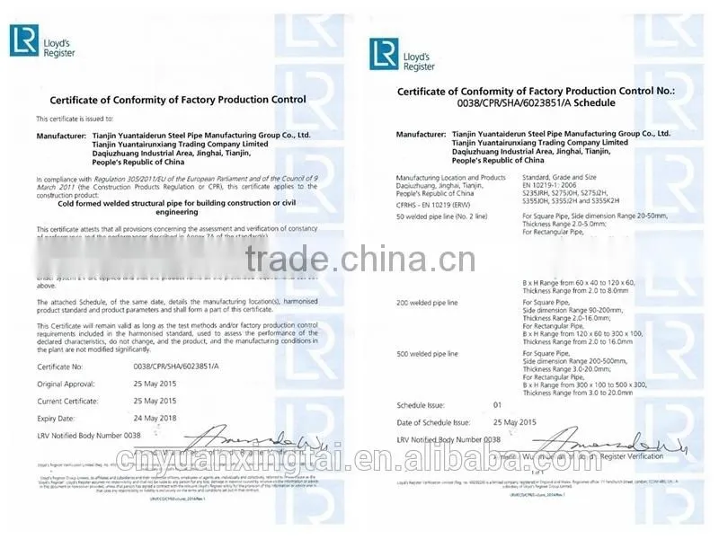 structure material welded rectangular steel pipe from China supplier