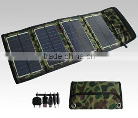 High efficiency solar panel / 7W Folding solar charging bag / Fashion folding purse type solar energy bag