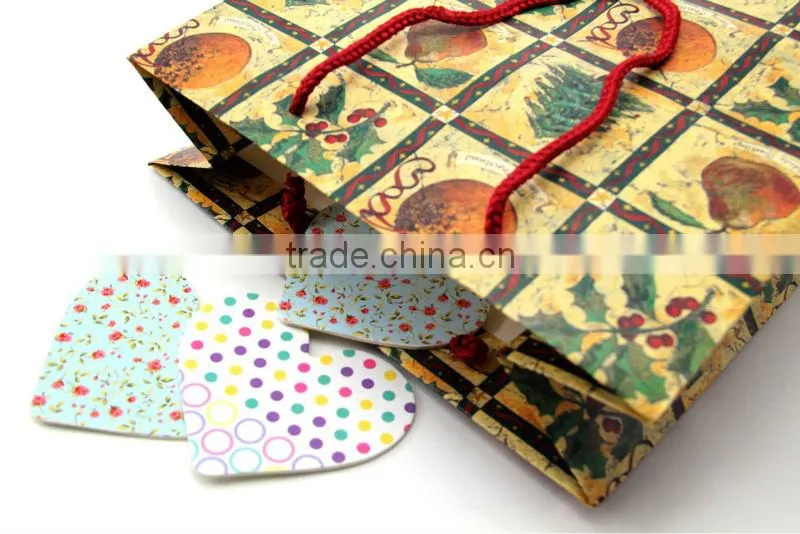 Printed Paper Shopping Bag with Fancy Christmas Trees design to Walmart