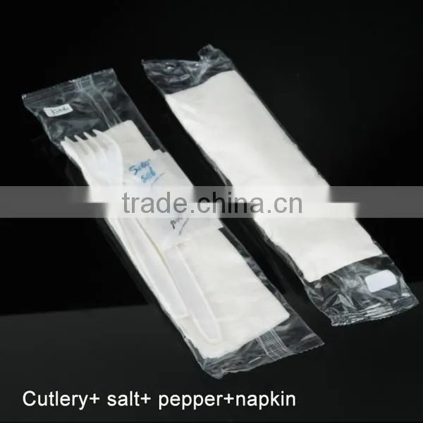 3 in 1 disposable restaurant spoon fork knife sets