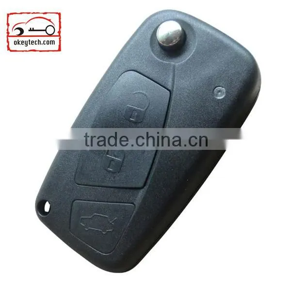 3 button shell key Fiat 500 cover remote key cover Deep blue SIP22 blade for fiat 500 key