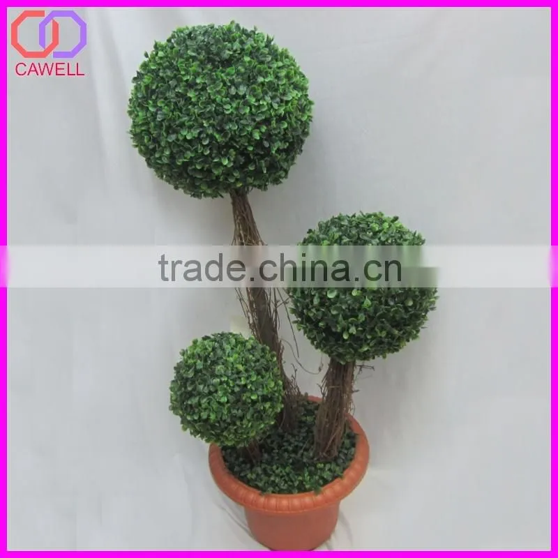 led lighted silk artificial topiary grass ball tree