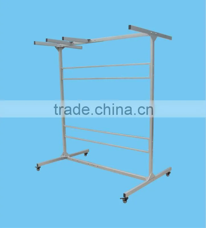 metal 2 tier clothes rack HSX-GR0028 adjustable clothes hanging rack