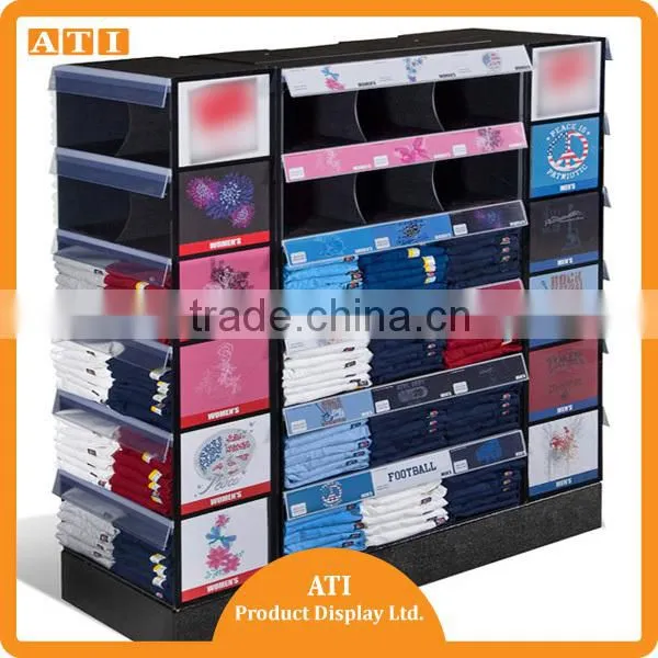 Blue and Clear 4 tiers acrylic cosmetic merchandise stock holder for cosmetic