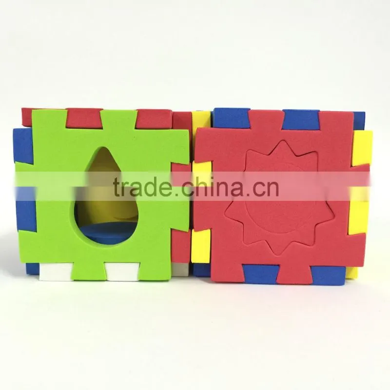 top sell Eva Foam Soft 3d Cube bath Puzzle toy