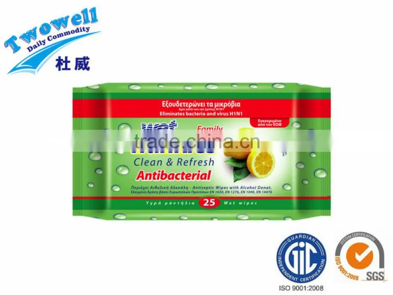 disposable antibacterial wipes/moist wipe/wet tissue