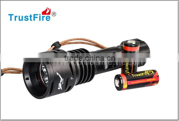 Trustfire DF003 CREE diving light hot wholesale Led Flashlight(2*26650),3000lumens diving torches to 100M waterproof flashlights