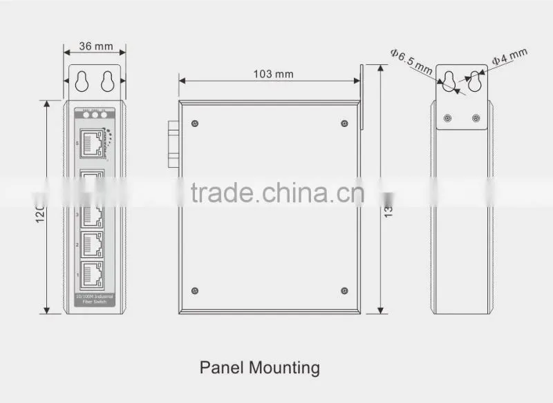 OPT-GY1005,5 RJ45 Port Industrial Ethernet Switch