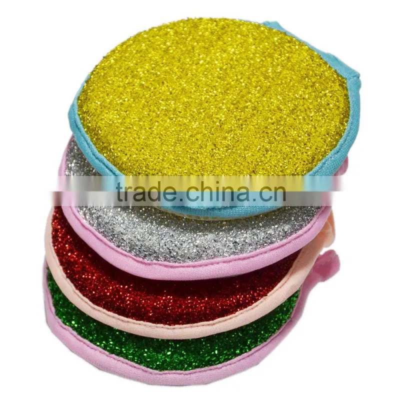 JML1335/Kitchen new products gold round sponge scrubber with hign quality