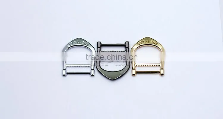 Zinc alloy strong adjustable handbag lock metal bag buckle