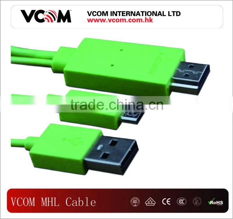 5 to 11 Pin Converter 1.2M Green Micro USB to HDMI MHL Cable