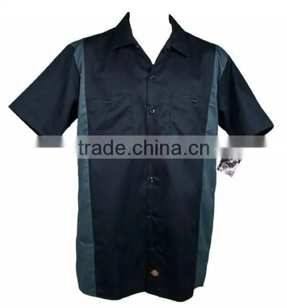 mens twill relaxed fit short sleeve shirt med-3XL