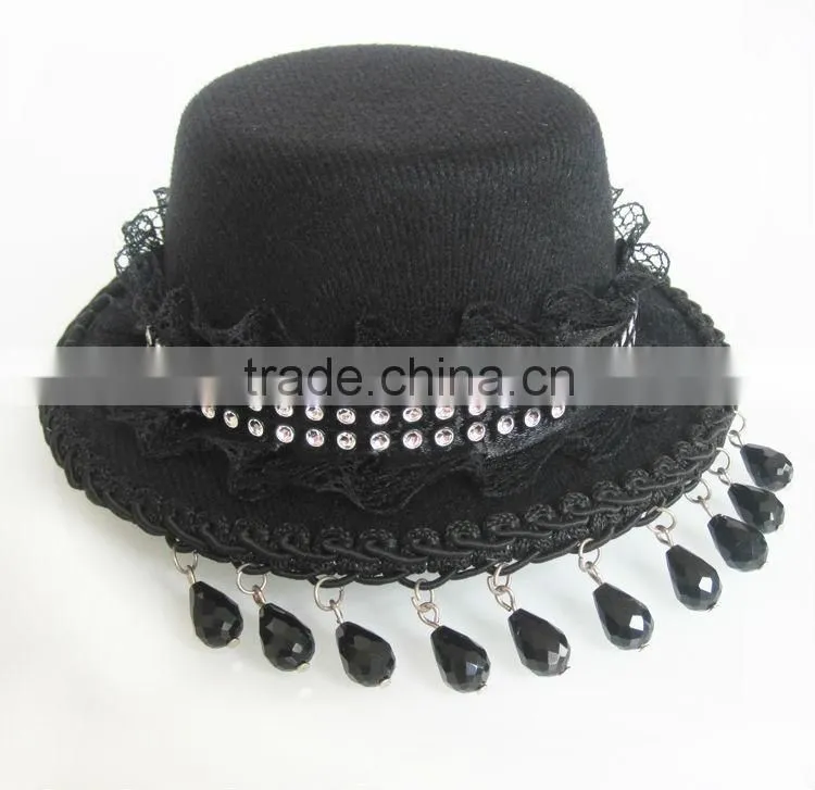 MYLOVE black beads pearl top fascinator hats for party and formal MLXM001