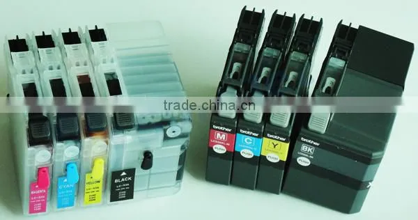 Compatible for brother inkjet printer dcp j100 LC 535 LC 539 refillable ink cartridge