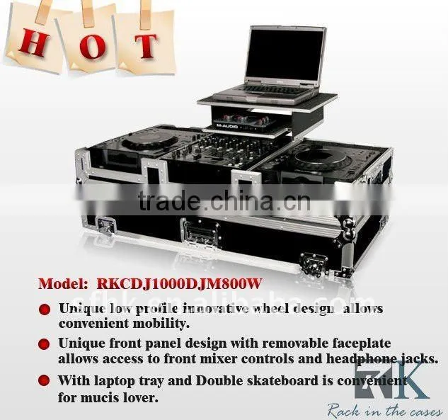 RK LTWS4-Laptop & 4U Slant Rack Combo Case With Slide Out Mixer Tray