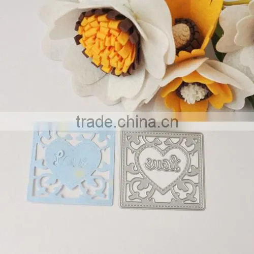 2016 high quality Scrapbooking DIY love and frame paper cutter metal die