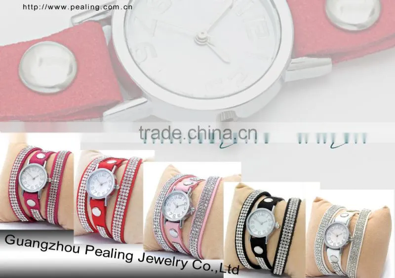 New design product lady crystal silicone bracelet watch