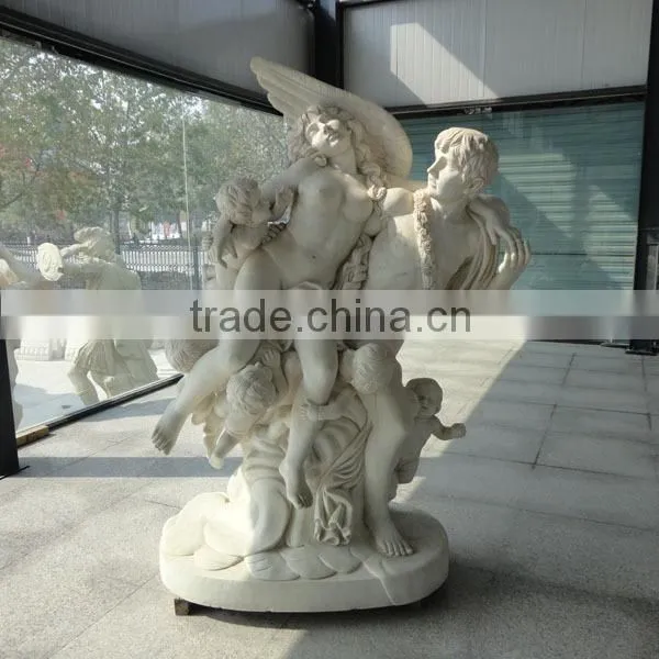Large White Marble Angel Garden Statue