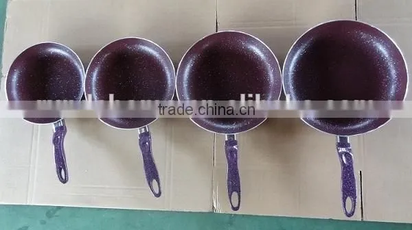 Auminum non-stick fry pan with inner mable coating