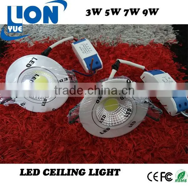 9W ALUMINUM COB LED CEILING LIHGT 3W 5W 7W 9W OF OPTION WITH HIGH QUANLITY &BEST PRICE