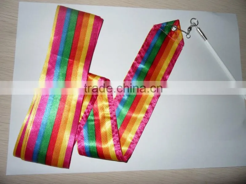 Rhythmic gymnastics equipment red color dance gymnastics ribbons