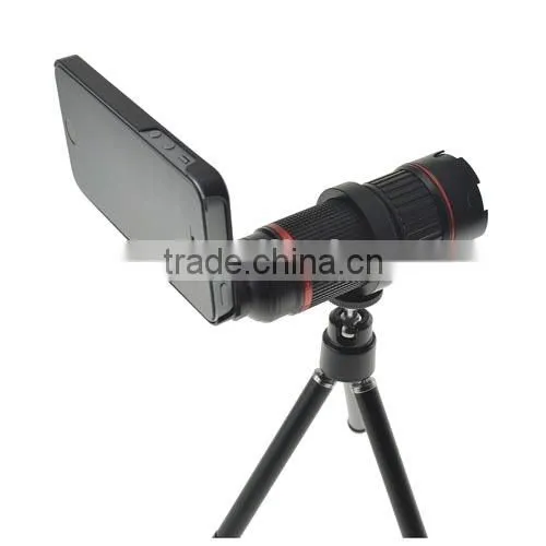 Detachable 4X/12X Magnification Adjustment Zoom Lens With Manual Focus Function For iPhone5/5S
