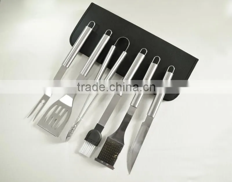 6pcs stainless steel BBQ tools carry bag set outdoor BBQ SET hot sale bbq set