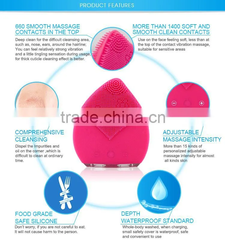 Face machine electric stimulation silicone face exfoliate brush