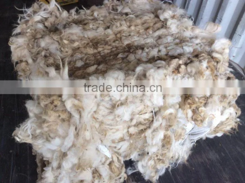 100% greasy Russian sheep wool, 28-38mic, 80-95mm, natural white color