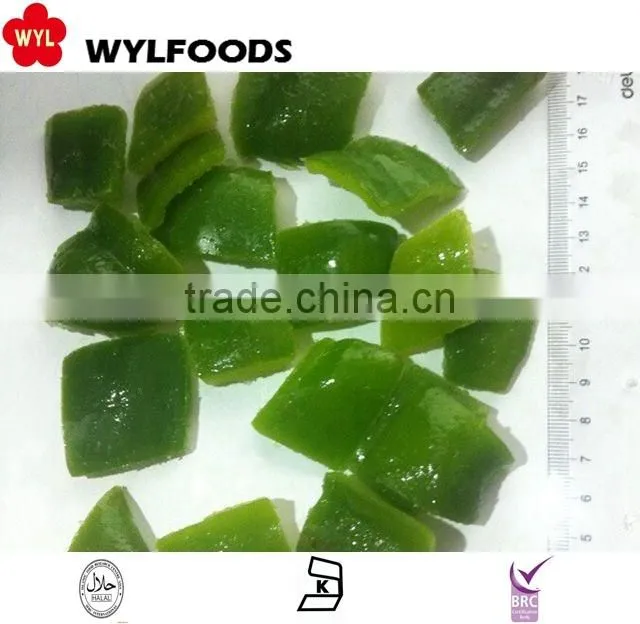 IQFprice for frozen Sweet pepper green cube