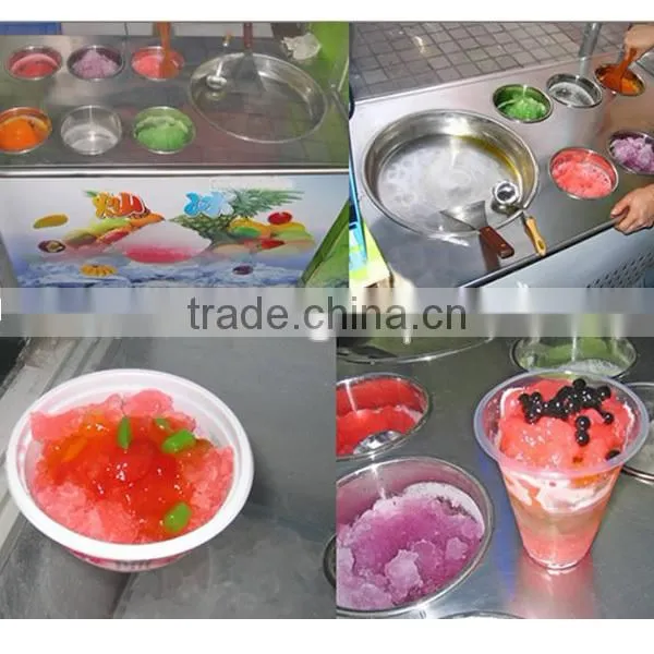 Commercial double pan fried ice cream machine/fried ice cream roll machine