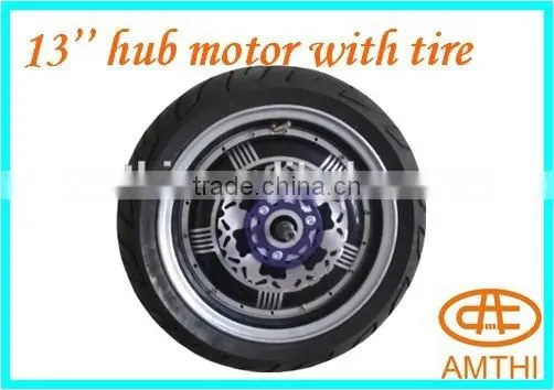 electric motorcycle motor, 10''hub motor with tyre,high power motorcycle motor