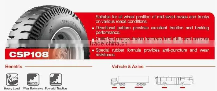 Chengshan bias truck tire 6.50-16 tire 6.50x16