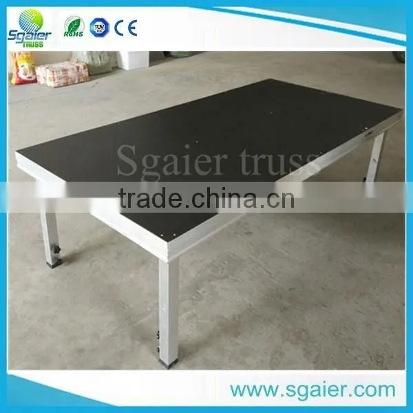 Black stage railing aluminum handrail concert portable stage install