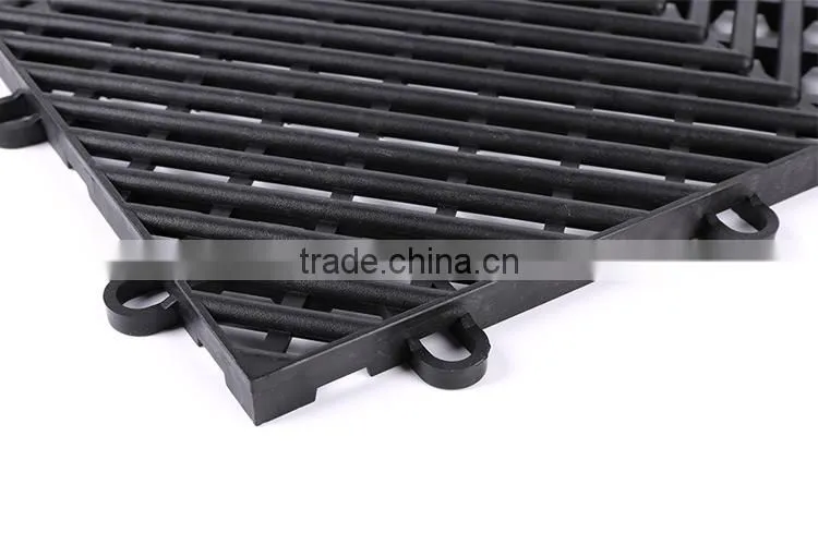 Chemical resistant interlocking car showroom floor tiles
