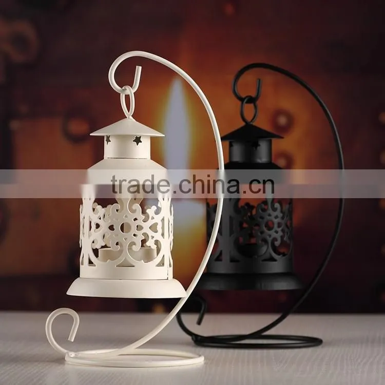 Wrought Iron Classical Street Lamp Candlestick Wedding Gift Candle Holder