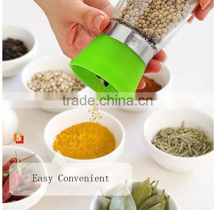 manual glass mini Pepper grinder mill kitchen tools glass Pepper grinder