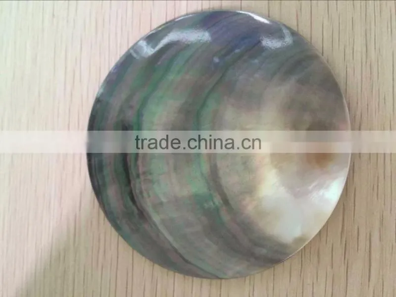 polished black lip mother of pearl shell disc