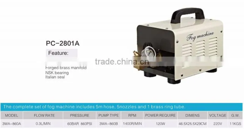 0.3L 60BAR Misting Machine / Water Misting Pump / Greenhouse Cooling Misting System