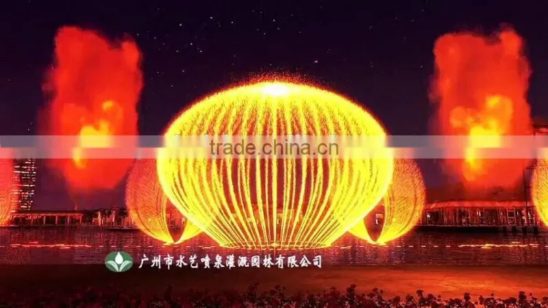 Outdoor fountain with Led light