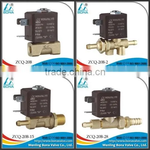 China Manufacturer BONA Brass Solenoid Valve for Tig Welding Machine 8mm*6.5mm tube connector with nutVZCT
