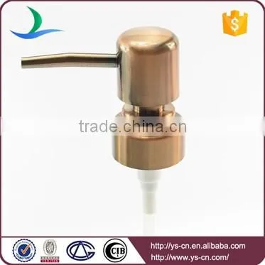 Plastic electroplate red copper silk effect lotion pump for hand soap