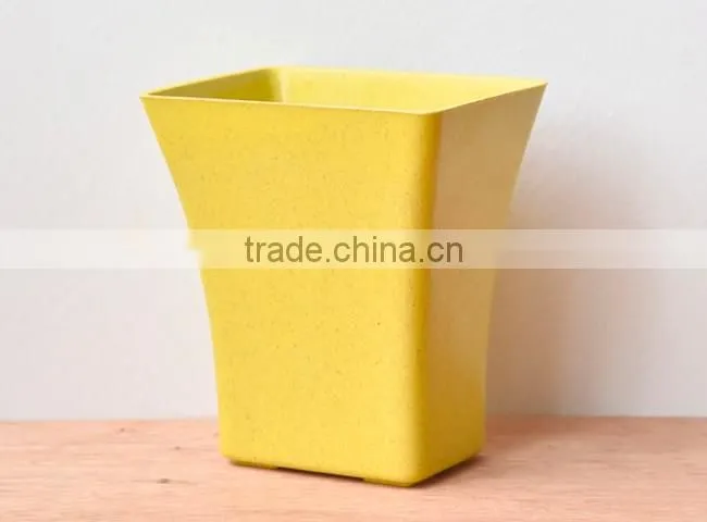 Indoor small plant fiber biodegradable rectangular plastic planters