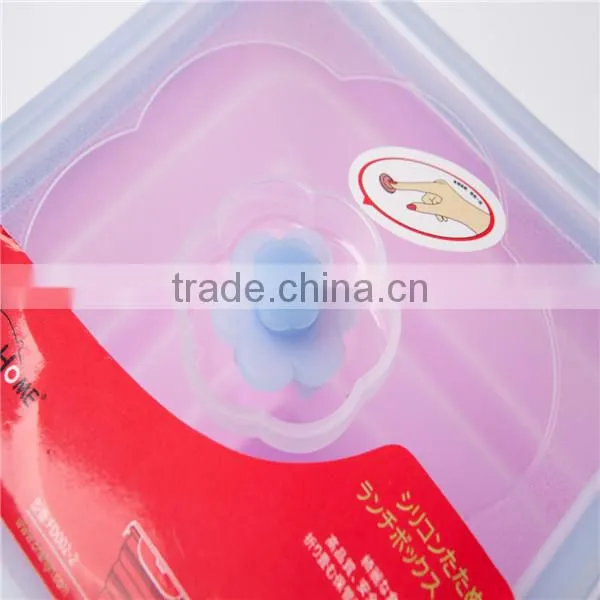 100% Food Grade Microwave Safe silicone foldable bowl with lockable lids