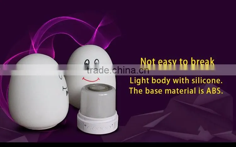 2017 silicone cute mood touch app colorful bluetooth speaker with led light