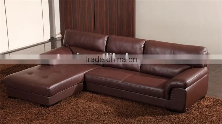 luxury furniture chesterfiled coner leather sofa