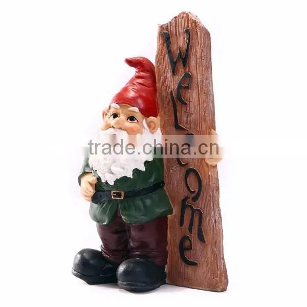 Gonme theme park welcome garden gnome lawn ornaments
