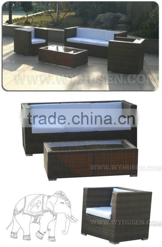 classic modern poly rattan sofa set