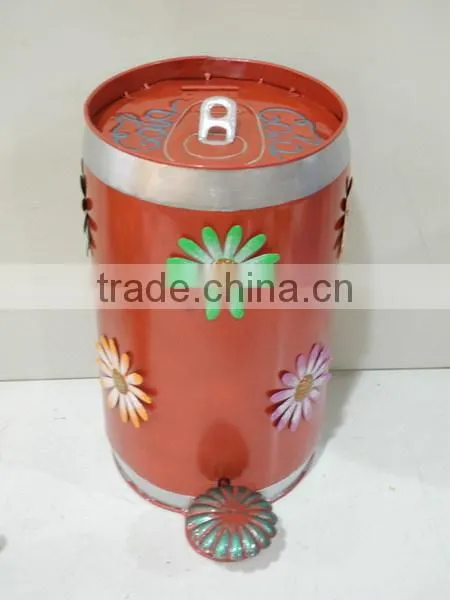 Special indoor iron garbage decoration with pedal for home